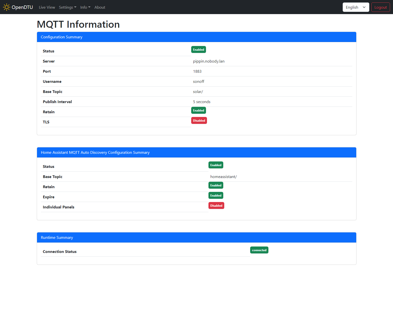 MQTT Info